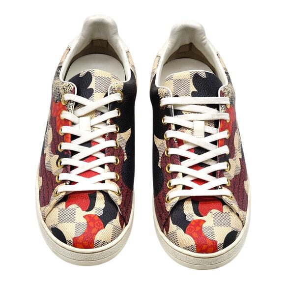 Louis Vuitton Overcloud Lace Up Sneakers Damier Azur Canvas EU 39 US 8.5 - Picture 4 of 8